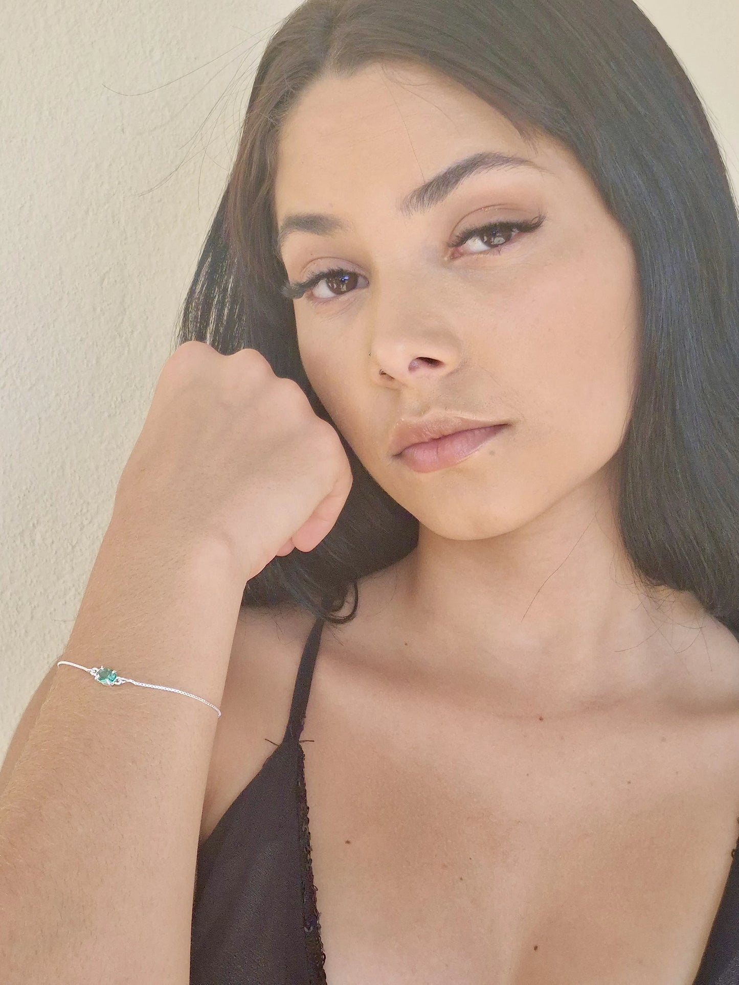 Pulseira em Prata - Pedra Oval