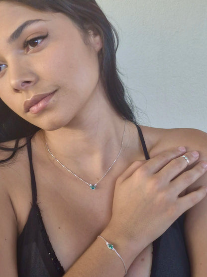 Conjunto em Prata - Pedra Oval